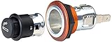 HELLA 8EZ 008 021-041 Zigarettenanzünder - 12V - Einbau - Stecker: Flachstecker - rot