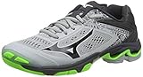 Mizuno Unisex Wave Lightning Z5 Volleyballschuhe, Grau High Rise Schwarz Grün Gecko 37, 48 EU