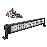 BRIGHTUM 21.5 inch 120W LED Arbeitsscheinwerfer weiß 12V 24V 11400LM Flutlicht Reflektor work light BAR Scheinwerfer Arbeitslicht Offroad SUV UTV ATV Arbeitslampe Traktor Bagger LKW KFZ