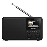 Philips Audio Internetradio DAB+ PR802/12 Radiowecker DAB+ (Bluetooth, DAB+, Sleep Timer, Dual Alarm, Spotify Connect) Schwarz