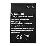 AccuCell Neu Akku für Beafon I Akku Model: S33 I Ersatzakku Beafon I Akkus für Handys I Ersatzakku Handy I Li-Ion 3,7v Akku 800mAh Kapazität I Handy Batterien I Akku Phone