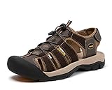 SAGUARO Herren Geschlossen Sportsandalen Verschleißfest Sandalen Wandersandalen Braun 43 EU