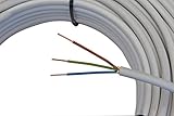 Mantelleitung NYM-J 3x2,5mm² Kabel | 50m Ring, 3 adriges Installationskabel nach DIN VDE 0250-204 - im Karton verpackt