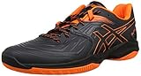 ASICS Herren Blast FF Handballschuhe, Schwarz (Black/Shocking Orange 001), 46 EU