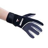 Cressi Unisex Erwachsene Tropical Gloves Handschuhe für Wassersport in Amara und Neopren 2 mm, Schwarz/Grau, S