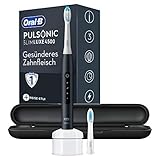 Oral-B Pulsonic Slim Luxe 4500 Elektrische Schallzahnbürste für gesünderes Zahnfleisch in 4 Wochen, mit Sensitiv-Programm, Premium Reise-Etui, schwarz