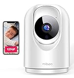 mibao 1296P WLAN IP Kamera, WiFi Überwachungskamera, mit 350°/100°Schwenkbar, Home und Baby Monitor mit Bewegungserkennung, Zwei-Wege-Audio, Nachtsicht, Unterstützt Fernalarm
