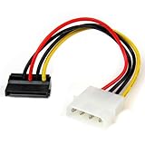 StarTech.com 15cm 4-Pin Molex auf SATA Kabel links gewinkelt, Stecker/Buchse