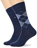 Tommy Hilfiger Herren Socken (2er Pack), Blau (Blue), 39-42