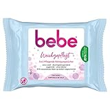 bebe 5in1 Pflegende Reinigungstücher, Abschminktücher für empfindliche & trockene Haut (6 x 25 Stück)