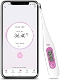 Femometer basalthermometer zur zykluskontrolle und Eisprung, Fruchtbarkeit Thermometer mit APP, Digitales Thermometer 2 Nachkommastellen