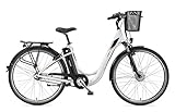 Telefunken E-Bike Damen 28 Zoll Elektrofahrrad - 7-Gang Shimano Nabenschaltung mit Rücktritt, Pedelec Citybike Alu mit Fahrradkorb, Frontmotor 250W /10,4Ah / 36V Sitzrohrakku, RC840 Multitalent