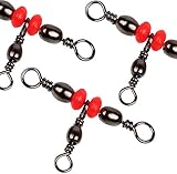 JSHANMEI Angelwirbel 3-Wege-Dreifach-Drehgelenk aus Messing für Angelschnur, 3 * 5-30pcs