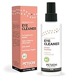 PETUCHI Augentropfen für Hunde; Reinigung und Linderung; 100% Bio Augenreiniger für Hunde; feiner Kamillen-Sprühnebel; 150 ml; Augenpflege Hund; Tränenfleckentferner Hund Augenreinigung