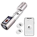 WE.LOCK L6SBR ElektronischerTür-Schließzylnder,biometrischer Türöffnermit Fingerabdruck und Fernbedienung, Schloss,Bluetooth&Wi-FiVerbindung,Montage kinderleichtohneBohrung