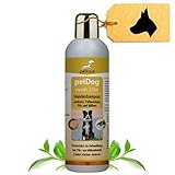 Peticare Hunde-Shampoo gegen Juckreiz Milben Pilz Floh - Spezial-Mittel entfernt Larven, Eier, Sporen, stoppt unangenehmen Fell-Geruch, auch für Welpen, pflanzliche Inhaltsstoffe - petDog Health 2104