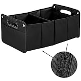 Upgrade4cars Kofferraum Organizer mit Klett | Auto Kofferraumtasche für Einkauf, Ordnung, Transport, Utensilien, Aufbewahrung | Universal Falt-Box Klein & Stabil | Auto-Zubehör Gadget