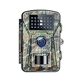 APEMAN Wildkamera 16MP 1080P mit Infrarot-Nachtsicht bis zu 65 Fuß/20 m IP66 Spray Wasserdicht für Outdoor-Natur, Garten, Haussicherheitsüberwachung Grün