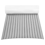 Cocoarm Boots Bodenbelag Eva Teak Decking Blatt Bootsfußboden Decking Auflage Rutschfester Teppich für Yacht Boote Kajak 240 X 90 X 0.6cm Hellgrau