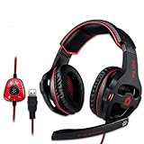 KLIM Mantis Gaming Headset - USB | Headset mit Mikrofon für PC, PS4, PS5, Nintendo Switch, Mac + 7.1 Surround Sound Noise Cancelling Gaming Kopfhörer - PS5 Headset | NEU 2021