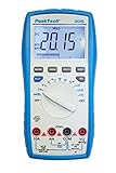 PeakTech 2015 – Digitales Multimeter, Durchgangsprüfer, Autorange, 4000 Counts, Messgerät, Spannungsmesser, Handmultimeter, Voltmeter, Elektronisches Strommessgerät, LCD-Anzeige - CAT III 600 V