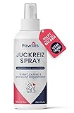 Pawlie’s Juckreiz Spray für Hunde und Katzen bei trockener Haut, Milben, Hautirritation | Milbenspray Hunde und Katzen, Flohmittel Hund, Trockenshampoo Hunde, Blauspray für Tiere, Silberspray Hund