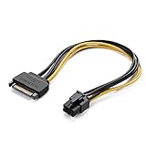 UGREEN PCI Express SATA Stromkabel 6in Grafikkarten Buchse auf 15 Pin SATA stecker