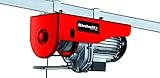 Einhell Seilhebezug TC-EH 500 (1.000 W, Not-Ausschalter, automatischer Bremse und Endabschaltung, inkl. 12 m drallfreiem Drahtseil, Umlenkrolle mit Lasthaken und Sicherheitsbügel)