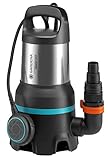 GARDENA 09046-20 Schmutzwasser-Tauchpumpe 25000, Grauanthrazittürkisorange, 25000 l/h