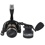 VGEBY Spinning Angelrolle, Ultraleichte Glatte Metall-Kipphebelspule Austauschbare Fischdrahtrad Sea Spinning Reel Angelwerkzeuge(RT1000)