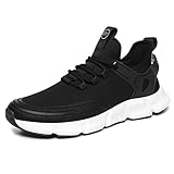 Dannto Herren Sportschuhe Laufschuhe Damen Turnschuhe Freizeitschuhe Atmungsaktiv Leichte Sneakers Mode Straßenlaufschuhe Walkingschuhe(Schwarz,42)