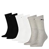PUMA Sportsocken Cush Crew 6P, Grey/White/Black, 039, 251021001803039