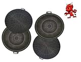 Mega Spar Set 4 Aktivkohlefilter Filter Kohlefilter für Dunstabzugshaube Abzugshaube Bomann DU618 , DU618G , DU61161