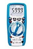 PeakTech 3444 – True RMS Digital Multimeter, Wasserdicht (IP67), 6000 Counts, Extrem Robustes Gehäuse, Handmultimeter, LED-Lampe, Spannungsmesser, Durchgangsprüfer, Messgerät, Strom - CAT III 1000 V
