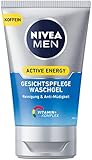 NIVEA MEN Active Energy Waschgel im 2er Pack (2 x 100 ml), energiespendendes Reinigungsgel für belebte Haut, erfrischende Gesichtsreinigung