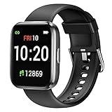 Letsfit Smartwatch, Fitnessuhr mit Schrittzähler, Fitness Tracker IP68 Wasserdicht Sportuhr Smart Watch mit Pulsuhr und Blutsauerstoff-Monitor für Damen Herren