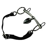 BDSM Erotik Edelstahl Harnes mit Zungen Drücker Plug und Leine