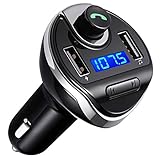 Criacr FM Transmitter, Bluetooth FM Transmitter, Freisprecheinrichtung Car Kit Mit Dual USB-Port, Unterstützung, um U-Disk-Speicher bis zu 32G zu Lessen