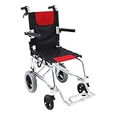 WY-CHAIR Selbstfahrend  Rollstühle faltbar- Drive Medical Lightweight - Transportrollstühle leicht klappbar mit Handbremse, rot