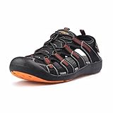 GRITION Trekkingsandalen Herren Wandern Sandalen Größe Outdoor Sport Wandersandalen Schnell Trocken Toecap Sommer Strand Schuhe MEHRWEG. (45 EU, Orange)