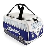 BRISA VW Collection - Volkswagen Bulli Bus T1 Kühltasche 25 Liter (Motiv: Weiß/Blau)