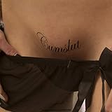 10 x Cumslut - Tattoo Schriftzug in schwarz - Temporary Fetish Fun Tattoo (10)