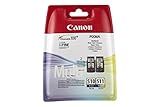 Canon 2970B010AA original Tinten Multipack Schwarz und Mehrfarbig für Pixma Inkjet Drucker