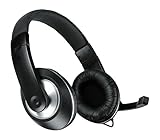 Speedlink THEBE CS Stereo Headset - Kopfhörer für Büro/Home Office (Einklappbares Mikrofon - Kabelfernbedienung - Multimedia Klang) Klinkenstecker für PC/Notebook/Laptop, Kabellänge 2m schwarz