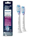 Philips Sonicare Original Aufsteckbürste Premium GumCare HX9052/17, 7x gesünderes Zahnfleisch, RFID-Chip, 2er Pack, Standard, Weiß