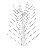 3 Meter Edelstahl Taubenabwehr Balkon | 4-reihig | Gesamtlänge 300 cm | 6 Elemente a 50 cm Vogelabwehr Spikes | Mit Klickverschluss und Sollbruchstellen
