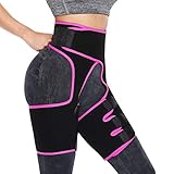 SLIMBELLE Damen Taillentrainer Shaping Workout Oberschenkelformer für Gewichtsverlust Oberschenkelschneider Butt Lifter Shapewear und Hüftgürtel Pink L