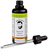 4,7 Sterne, Greendoor BIO BARTÖL Farmers Blend, 50ml Premium Bartpflegeöl in edler Schwarzglasflasche mit Pipette, extra pflegende BIO Öle für die Bartpflege + natürliche ätherische Öle, vegan, ohne Konservierungsmittel, Beard Oil aus der Naturkosmetik Manufaktur / Bart Pflege Öl, Geschenk Mann