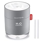 SMARTDEVIL USB Luftbefeuchter 500ml, Mini Air Humidifier Ultra Leise luftbefeuchter, Automatische Abschaltung Tragbarer Luftbefeuchter, Keine Batterie, Ätherisches Öl verboten, 2 Filter
