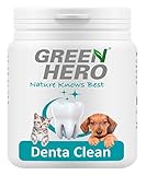 Green Hero DentaClean zur effektiven Zahnpflege und Zahnreinigung für Hund und Katze Hilft bei Zahnstein Plaque Zahnbelag sowie Mundgeruch 175g